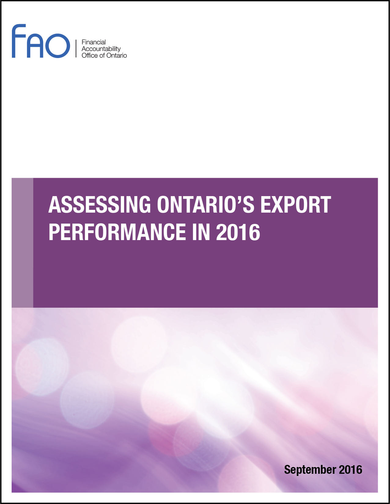 Assessing Ontario’s Export Performance in 2016